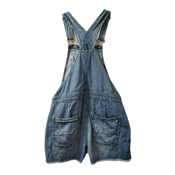 American Eagle Shortalls, Womens Size XS Extra-Small, Distressed, Overall Shorts - Picture 2 of 10